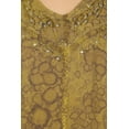 thumbnail image 6 of Sakkas Charolette Embroidery And Seqiun Accents Blouse - Army Green - Plus Size, 6 of 6
