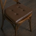 thumbnail image 2 of U-Shaped Memory Foam No Slip Back 16 x 17 Faux Leather Chair Pad Cushion 4 Pack - Brown, 2 of 7