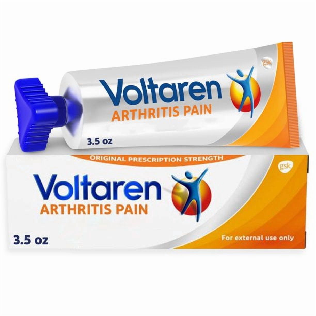 Voltaren Arthritis Pain Relief Gel, Diclofenac Sodium 1% (NSAID), Original Prescription Strength, Twin Value Pack, 2 Tubes 3.53 oz Each (7.06 oz Total)