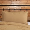 thumbnail image 2 of VHC Brands Burlap Fringed w Ruffle Collection 100% Cotton Coordinating Farmhouse Bedding Pillow Sham King Standard 3 Color Choices (King Sham 21x37, Tan), 2 of 7