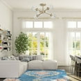 thumbnail image 3 of LNC 6-Light Modern Matte Gold and Globe Clear Glass Semi Flush-Mount For Living Room and Dining Room, 3 of 13