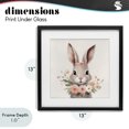 thumbnail image 4 of Stupell Industries Cottage Charming Bunny in Floral Wreath Black Framed Print Under Glass, 13 x 13, by Lazar Studio, 4 of 8