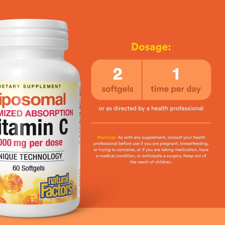 Natural Factors Liposomal Vitamin C, 60 Softgels