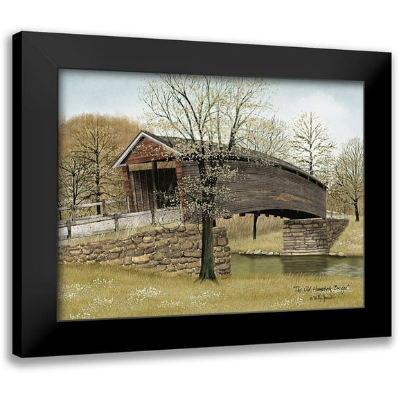 Jacobs, Billy 14x12 Black Modern Framed Museum Art Print Titled - The Old Humpback Bridge