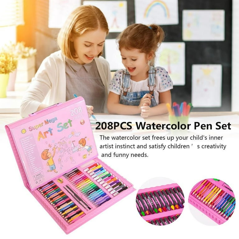 PENCCOR,208 PCS Art Supplies,Drawing Art Kit Kids Girls Boys Teens Artist,Art  Set Case with Trifold Easel,Includes Oil Pastels,Crayons,Colored  Pencils,Coloring …