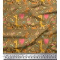 thumbnail image 1 of Soimoi Rayon Fabric Balloon,Floral & Cute Animals Cartoon Fabric Prints by Yard 56 Inch Wide, 1 of 1