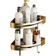 thumbnail image 4 of Étagère d'angle étagère de salle de bain murale en aluminium brossé or étagère de douche de bain porte-shampooing de bain étagère d'angle étagère d'angle 1 esquí esquí Gafas de esquí, 4 of 5