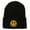 Black, variant on Smile Face Embroidered Long Beanie - Black OSFM