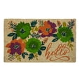 thumbnail image 1 of Entryways Unique Blooms Hello Coir Indoor Outdoor Doormat, 17" x 28", Multi Color, 1 of 7