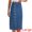 Blue, variant on Women's Denim Midi Skirt Button Up Slit Jean Skirts XX-Large Dark Blue