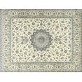 thumbnail image 1 of Ahgly Company Indoor Rectangle Traditional Sage Green Medallion Area Rugs, 8' x 10', 1 of 6