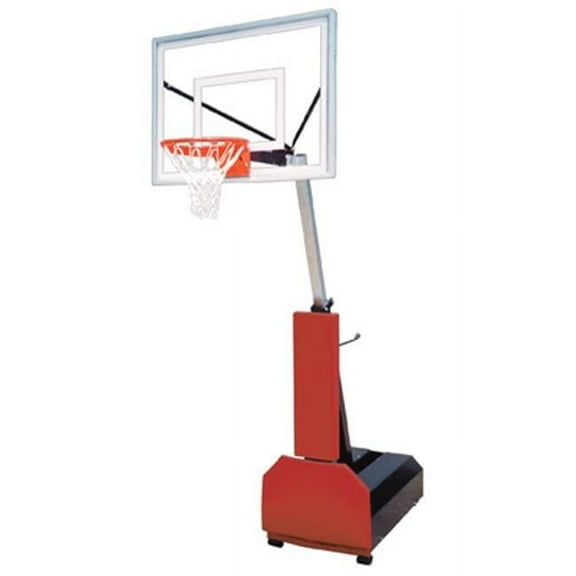 Fury III Steel-Acrylic Portable Basketball System, Maroon