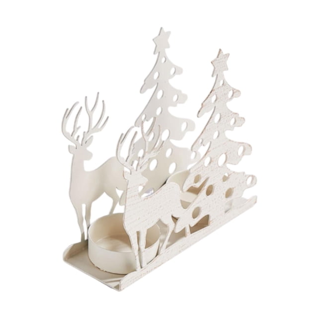 Candelabro de Navidad Centro de mesa Candelabro para celebraciones de festivales Fiesta Cocina Decoración del hogar Estilo alce Macarena