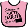 thumbnail image 3 of Inktastic Someone in South Dakota Loves Me Boys or Girls Baby Bib, 3 of 4
