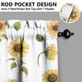 thumbnail image 5 of Floral Cottage Curtains 24" - 3 Panel Vintage Farmhouse Set with Boho Botanicals, Rustic Rod Pocket Window Treatment, 5 of 6