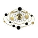 thumbnail image 3 of Reloj colgante de lujo, reloj de pared moderno creativo silencioso, reloj decorativo con números arábigos para sala de estar, restaurante, dormitorio, Soledad Reloj de pared, 3 of 10