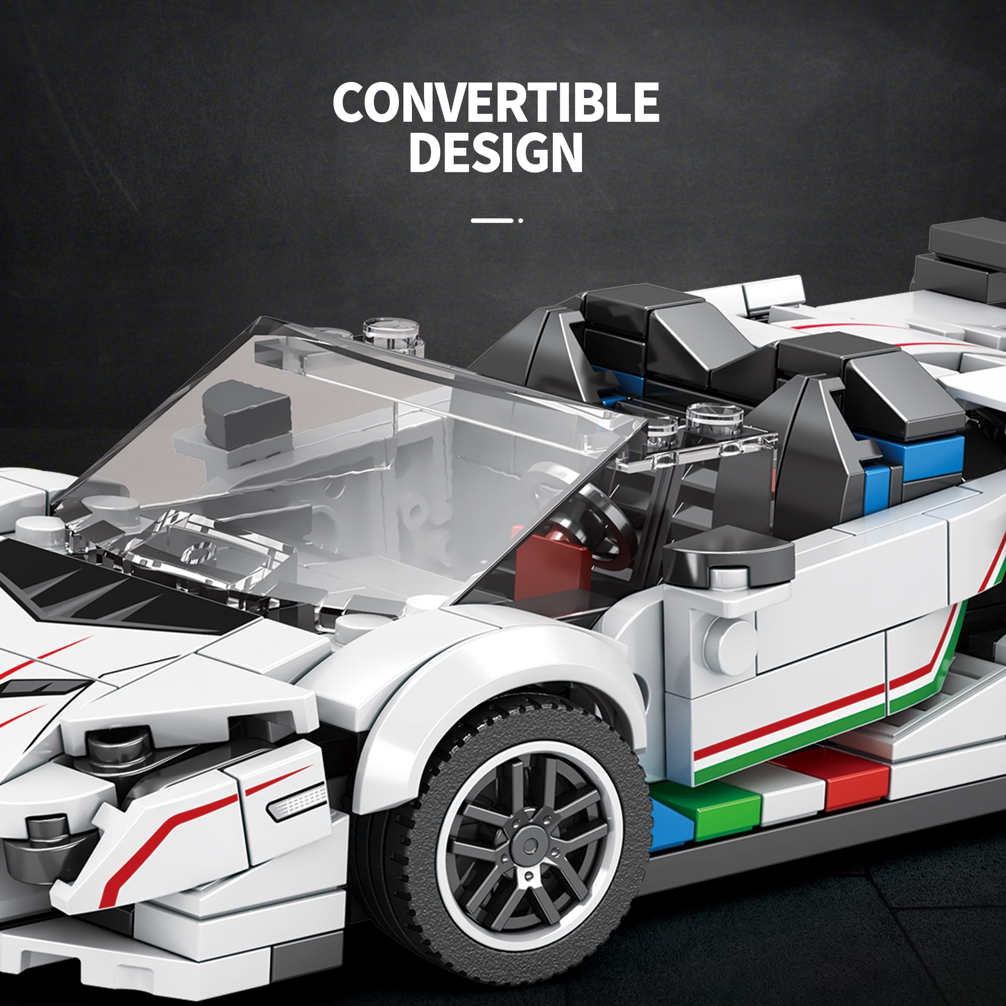 SVJ Car Building Set, Super Cars MOC Building Block Toys