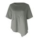 thumbnail image 4 of Moda mujer verano casual manga corta cuello redondo blusa sólida camiseta Wmkox8yi  bvn1246, 4 of 4