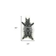 thumbnail image 6 of 4' x 5' Faux Zebra Hide Black And White Area Rug, 6 of 7