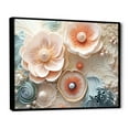 thumbnail image 2 of Designart "Submerged Bouquet Of Blue And White Corals I" Coastal Coral Under Water Floater Framed Canvas Wall Art, 2 of 5