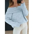 thumbnail image 6 of PRETTYGARDEN Women's Sweaters Spring Off The Shoulder Long Sleeve Top Outfits Loose Knitted Winter Pullover, 6 of 8