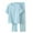 Light Blue, variant on APEXFWDT Women Pajama Set Short Sleeve Henley Tops with Pants Two Piece Sleepwear Soft Comfy Solid Color Pj Set Loungewear