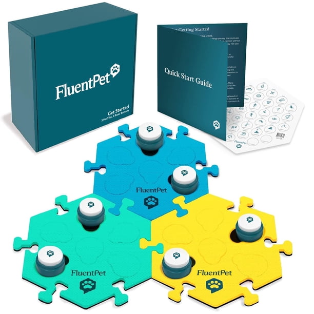 Juego de botones parlantes FluentPet, kit de inicio para mascotas