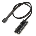 thumbnail image 1 of Unique Bargains Motherboard PWM Fan Splitter Cable 4 Pin 5 Way PC CPU Cooling Fan Extension Cable for Computer Cooler Fans, 1 of 4