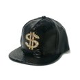 thumbnail image 1 of Gorra de béisbol de piel sintética con textura de cocodrilo, ala plana, unisex, 1 of 1