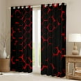 thumbnail image 2 of Feelyou Neon Red Honeycomb Black Out Curtains for Kid, Futuristic Geometric Curtains Pack of 2 (42x63 Each), Modern Hexagon Bedroom Curtains, Black Out Curtains Decor, 2 of 6