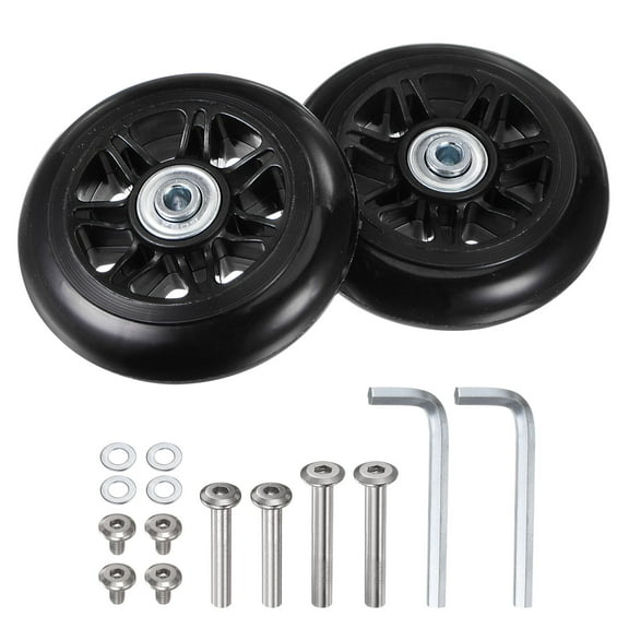 Uxcell Replacement Luggage Wheels 90x24mm Suitcase Wheel Repair Kits 4 PU Bearing Wheels for Trolley Bag, Inline Skate