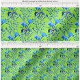 thumbnail image 2 of Soimoi Green Cotton Cambric Fabric Flower & Leaves Watercolor Decor Fabric Printed Yard 42 Inch Wide, 2 of 7