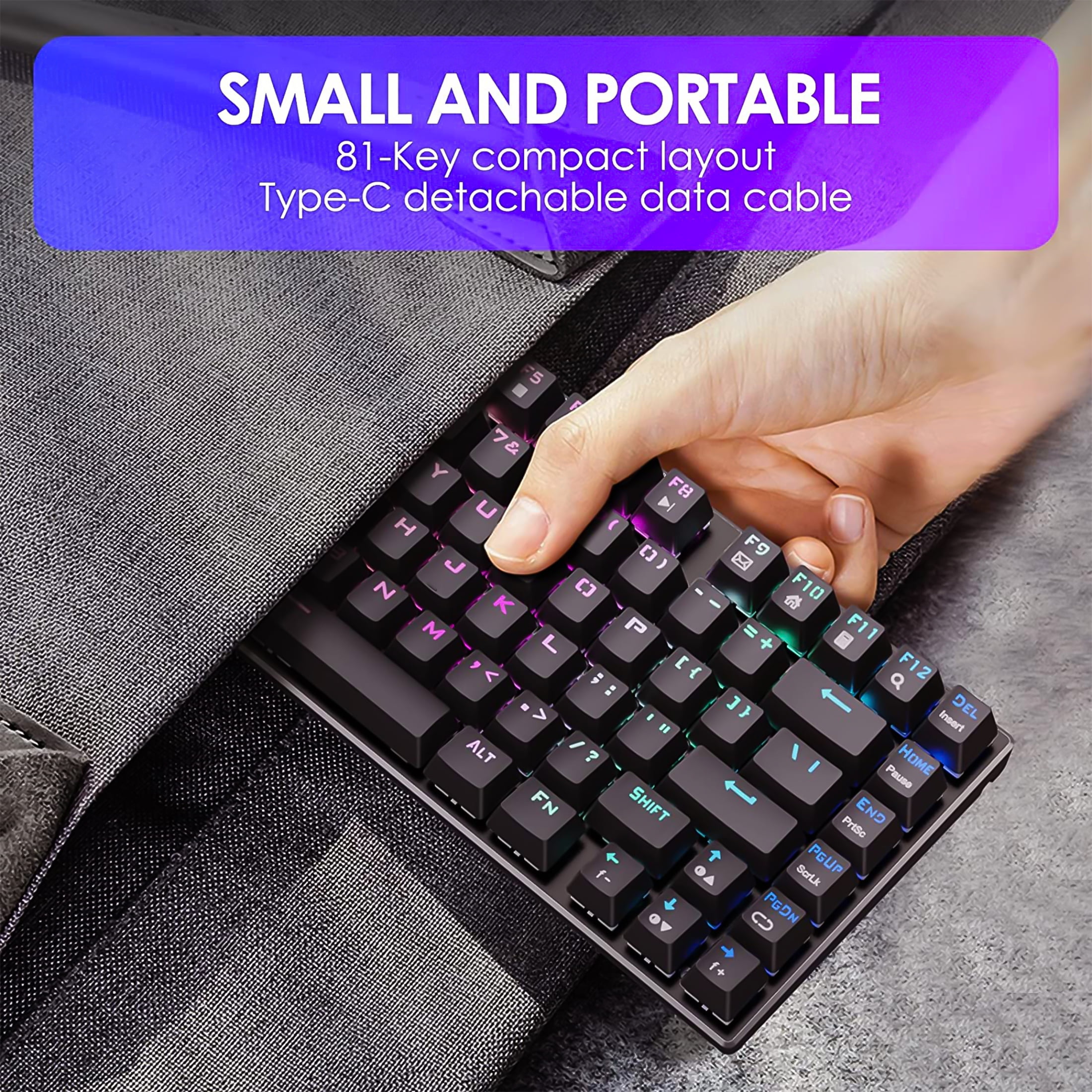 HUO JI E-Yooso Z-88 RGB Mechanical Gaming Keyboard, Metal Panel, Brown Switches, Compact 81 Keys Hot Swappable for Mac, PC, Black HUO JI E-Yooso Z-88 RGB Mechanical Gaming Keyboard, Metal Panel, Brown Switches, Compact 81 Keys Hot Swappable for Mac, PC, Black