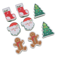 thumbnail image 2 of 8 Pcs Christmas Sponges Kitchen Dual Sided Dish Sponges for Washing Dishes Santa Christmas Tree Gingerbread Man, 2 of 8