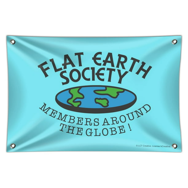 Flat Earth Society Members Around the Globe Funny Humor Home Business  Office Sign 