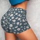 thumbnail image 4 of Fotbe Blue Flower Shorts Sin Costuras – Shorts Deportivos de Cintura Alta para Mujer, Elásticos para Gimnasio, Yoga, Running o Ciclismo-Large, 4 of 8