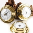 thumbnail image 3 of HLONK 4pcs/set Thermometer Hygrometer Barometer Watch Clock Copper Shell Zirconium Marine for Weather Station 4 Inch, 3 of 12