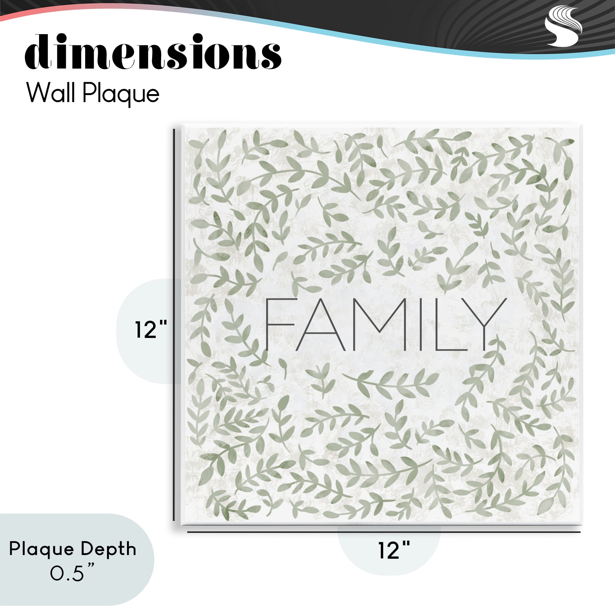 Stupell Industries Curved Ivy Sprigs Family Wall Plaque Art, design by SD Graphics Studio