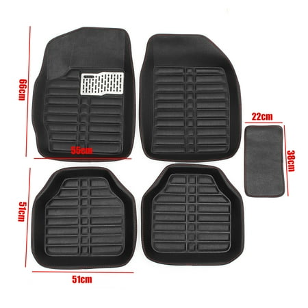 5 X Universal Car Auto Floor Mats Front Rear Driver Passenger Seat