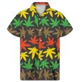 thumbnail image 4 of Camisas con estampado 3D de hojas de hierba coloridas y gráficos para hombre, camisas casuales de playa de manga corta de verano, camisas y blusas de gran tamaño para hombre, 4 of 4
