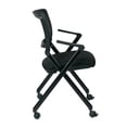 thumbnail image 2 of Scranton & Co Chaise Pliante à Dossier en Maille Noire (Ensemble de 2), 2 of 2