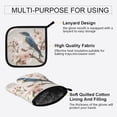 thumbnail image 4 of 2PCS Pot Holders and Oven Mitts Sets Cooking Gloves Kitchen Gloves Heat-Resistant Non-Slip for Baking Cooking Beautiful Blue Bird, 4 of 5
