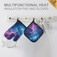 thumbnail image 4 of Yayeee Oven Mitts and Pot Holder Set of 2 Heat Resistant Kitchen Gloves Baking Hot Pad, Galaxy Pattern, 4 of 5