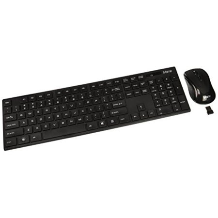 Lifeworks Technology Group IH-KM2000B iHome Full Size Wireless Keyboard & Mouse Bundle, Black