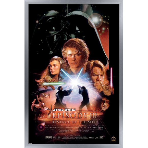 24X36 Star Wars: Revenge of the Sith - One Sheet Wall Poster, 24" x 36" Framed
