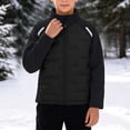 thumbnail image 6 of Samdudou Girls Winter Coats Puffer Jackets Mixed Media Zip Up Fall Outerwear Kids Stand Collar Quilted Core Clothes Outdoor Layering Tops Basic Playwear Gear Size 2-15 Years, 6 of 9