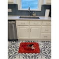 thumbnail image 3 of Black Haired Mermaid on Red Machine Washable Memory Foam Mat, 3 of 4