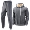 thumbnail image 4 of successthop Sweatsuits for Men 2 Piece Hoodies and Joggers Set Fleece Line Long Sleeve Tops Fall Tracksuit with Pockets, 4 of 9