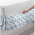 thumbnail image 2 of Peacock Bed Skirt, Mystical Concept Exotic Bird and Floral Mandala Repetition, Elastic Bedskirt Dust Ruffle Wrap Around for Bedding Decor, 4 Sizes, Pale Blue White, by Ambesonne, 2 of 2