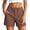 Coffee, variant on MLCDZ Cargo Shorts for Women Trendy Casual Summer Chino Shorts Stretchy Lightweight Baggy Outdoor Golf Hiking Short Pants with Multiple Pockets